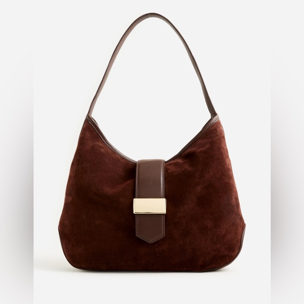 NWOT JCrew Berkeley suede and leather shoulder bag
